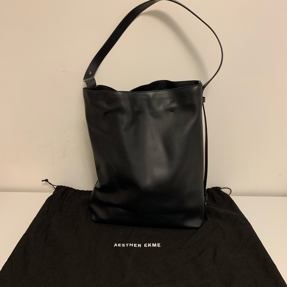 Aesther Ekme Black Leather Everyday Tote
